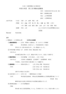 第1回理事会議事録（R6.4)のサムネイル